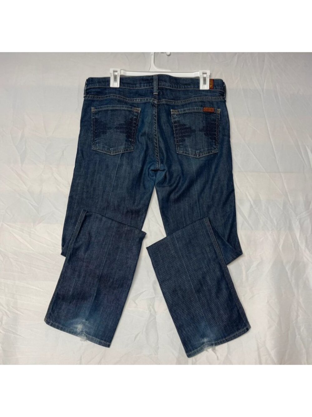7 For All Mankind Colette Straight Leg Jeans Dark Wash Size 30 - Picture 2 of 8